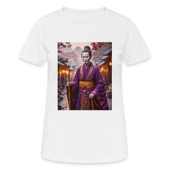 Nurarihyon Rätselhafter Yokai-Anführer in dunklen Gewändern - Frauen T-Shirt atmungsaktiv - Weiß - Vorne - AI Model Female 172 dark (172cm)