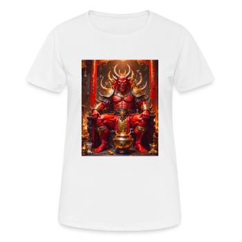 Shuten-dōji Rothäutiger Dämonenkönig trinkt Sake o - Frauen T-Shirt atmungsaktiv - Weiß - Vorne - AI Model Female 172 dark (172cm)