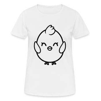 poussin - T-shirt respirant Femme - blanc - Devant - AI Model Female 172 dark (172cm)