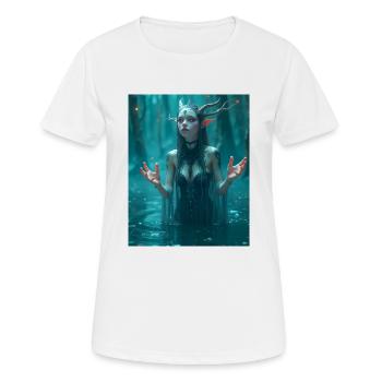 Rusalka, de l’eau slave, séduisant et mortel - T-shirt respirant Femme - blanc - Devant - AI Model Female 172 dark (172cm)