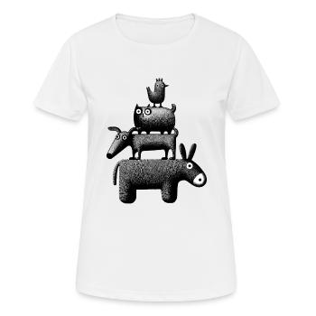 Stadtmusikanten "schwarz" - Frauen T-Shirt atmungsaktiv - Weiß - Vorne - AI Model Female 172 dark (172cm)