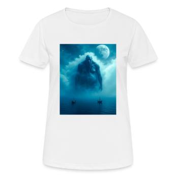 Umibōzu, fantôme marin japonais du folklore du Pacifique - T-shirt respirant Femme - blanc - Devant - AI Model Female 172 dark (172cm)