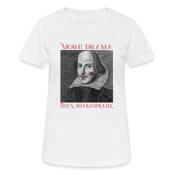 William Shakespeare - Drama, Dramaqueen, Kiss - Women's Breathable T-Shirt - white - Front - AI Model Female 172 dark (172cm)
