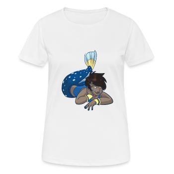 Bixy la sirène - T-shirt respirant Femme - blanc - Devant - AI Model Female 172 dark (172cm)