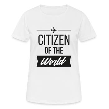 Citizen of the World / Gift Idea - Women's Breathable T-Shirt - white - Front - AI Model Female 172 dark (172cm)