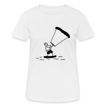Kite Surfer - Women's Breathable T-Shirt - white - Front - AI Model Female 172 dark (172cm)