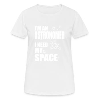 Astronome, étudiant en astronomie - T-shirt respirant Femme - blanc - Devant - AI Model Female 172 dark (172cm)