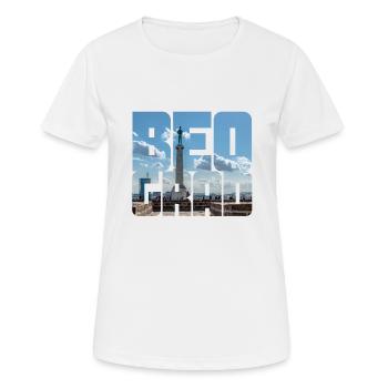 Beograd Belgrade Serbie - T-shirt respirant Femme - blanc - Devant - AI Model Female 172 dark (172cm)