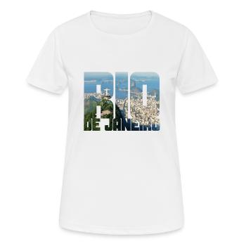 Rio de Janeiro - T-shirt respirant Femme - blanc - Devant - AI Model Female 172 dark (172cm)