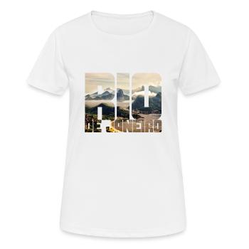 Rio de Janeiro Brésil - T-shirt respirant Femme - blanc - Devant - AI Model Female 172 dark (172cm)
