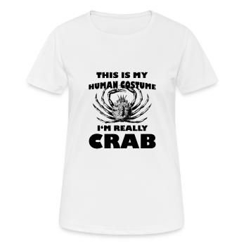 Krabbe - Frauen T-Shirt atmungsaktiv - Weiß - Vorne - AI Model Female 172 dark (172cm)