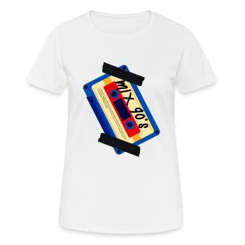 Mix 90's Casette - T-shirt respirant Femme - blanc - Devant - AI Model Female 172 dark (172cm)