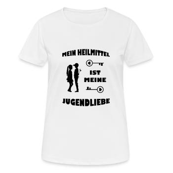 Mon amour d’enfance est ma guérison! - T-shirt respirant Femme - blanc - Devant - AI Model Female 172 dark (172cm)