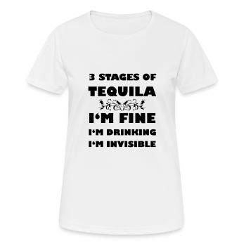 Tequila - Frauen T-Shirt atmungsaktiv - Weiß - Vorne - AI Model Female 172 dark (172cm)