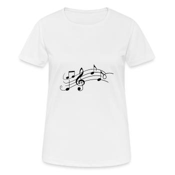 Music - Frauen T-Shirt atmungsaktiv - Weiß - Vorne - AI Model Female 172 dark (172cm)