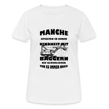 Bagger bagger enfance ouvrier du bâtiment cadeau - T-shirt respirant Femme - blanc - Devant - AI Model Female 172 dark (172cm)