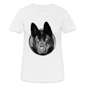 berger allemand - T-shirt respirant Femme - blanc - Devant - AI Model Female 172 dark (172cm)