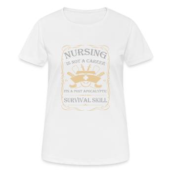 infirmière - T-shirt respirant Femme - blanc - Devant - AI Model Female 172 dark (172cm)