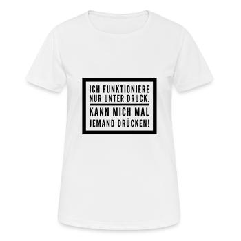 Umarmung erwünscht - Frauen T-Shirt atmungsaktiv - Weiß - Vorne - AI Model Female 172 dark (172cm)