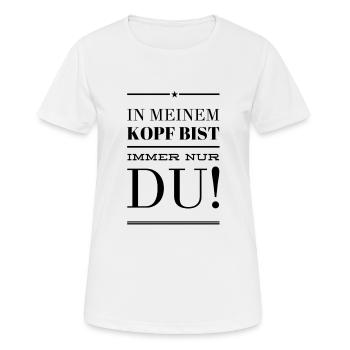 ich bin in dich verliebt - Frauen T-Shirt atmungsaktiv - Weiß - Vorne - AI Model Female 172 dark (172cm)