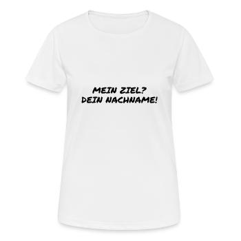 ich will dich heiraten - Frauen T-Shirt atmungsaktiv - Weiß - Vorne - AI Model Female 172 dark (172cm)