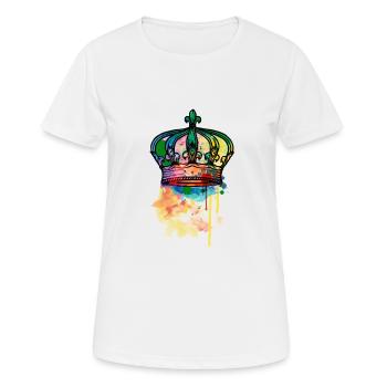 Couronne colorée - T-shirt respirant Femme - blanc - Devant - AI Model Female 172 dark (172cm)