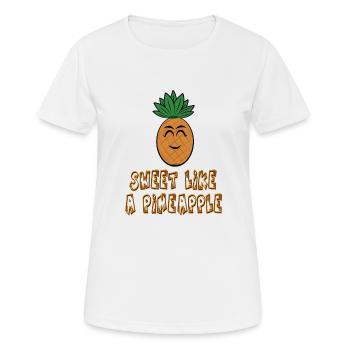 Pineapple Pineapple Sweet like a pineapple - Women's Breathable T-Shirt - white - Front - AI Model Female 172 dark (172cm)