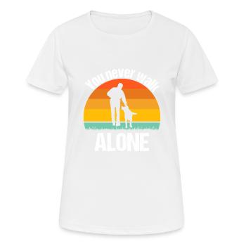 Hund Vintage Hundeliebhaber Retro Hunde Geschenk - Frauen T-Shirt atmungsaktiv - Weiß - Vorne - AI Model Female 172 dark (172cm)