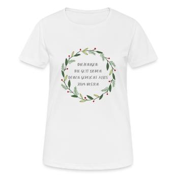 christliches Design - Gottesliebe - Frauen T-Shirt atmungsaktiv - Weiß - Vorne - AI Model Female 172 dark (172cm)