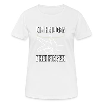 Mechaniker - Drei Finger Regel Richtung - Frauen T-Shirt atmungsaktiv - Weiß - Vorne - AI Model Female 172 dark (172cm)