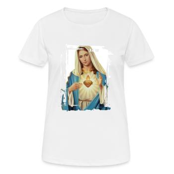 Holly Mary Maria Madonna Mariana Virgin Mary - Women's Breathable T-Shirt - white - Front - AI Model Female 172 dark (172cm)