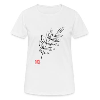 laurier - T-shirt respirant Femme - blanc - Devant - AI Model Female 172 dark (172cm)