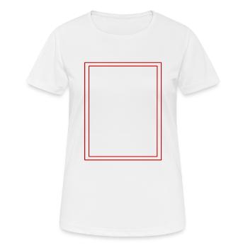 Frame / Abstract / Line / Pattern / Trend / Red - Women's Breathable T-Shirt - white - Front - AI Model Female 172 dark (172cm)