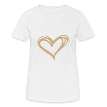 Herz Geschenk - Frauen T-Shirt atmungsaktiv - Weiß - Vorne - AI Model Female 172 dark (172cm)
