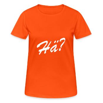 Babbeln Hessisch Hessen Bundesland Geschenkidee - Frauen T-Shirt atmungsaktiv - Neonorange - Vorne - AI Model Female 172 dark (172cm)