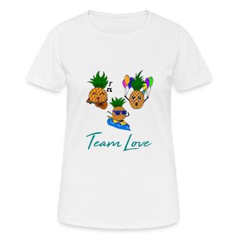 Team Love / Pineapple / Summer / Sayings / Trend - Women's Breathable T-Shirt - white - Front - AI Model Female 172 dark (172cm)