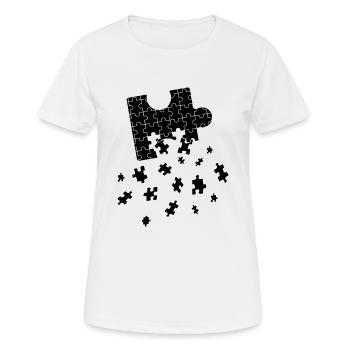 Puzzle Piece Puzzle Puzzle - Women's Breathable T-Shirt - white - Front - AI Model Female 172 dark (172cm)