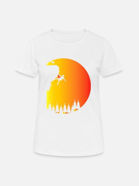 Bouldering Climbing Climbing - Women's Breathable T-Shirt - white