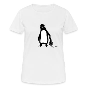 Penguin Linux - T-shirt respirant Femme - blanc - Devant - AI Model Female 172 dark (172cm)