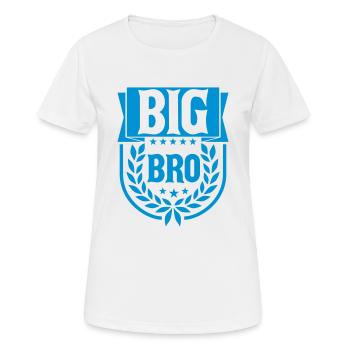 Texte Big Bro Logo - T-shirt respirant Femme - blanc - Devant - AI Model Female 172 dark (172cm)