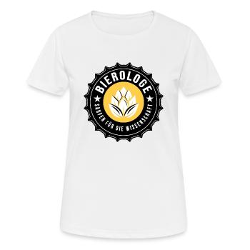 bier biergarten trinkspruch bierologe - Frauen T-Shirt atmungsaktiv - Weiß - Vorne - AI Model Female 172 dark (172cm)
