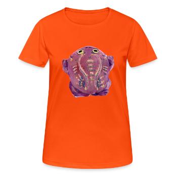 Purple Kröte - Frauen T-Shirt atmungsaktiv - Neonorange - Vorne - AI Model Female 172 dark (172cm)