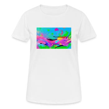 Bunte Frau - Frauen T-Shirt atmungsaktiv - Weiß - Vorne - AI Model Female 172 dark (172cm)