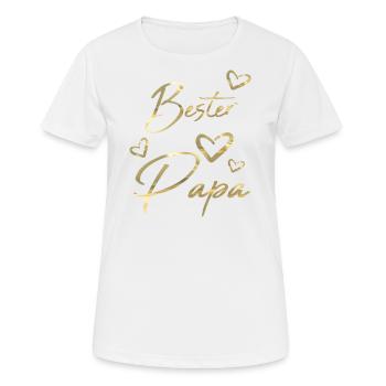 Bester Papa - Frauen T-Shirt atmungsaktiv - Weiß - Vorne - AI Model Female 172 dark (172cm)
