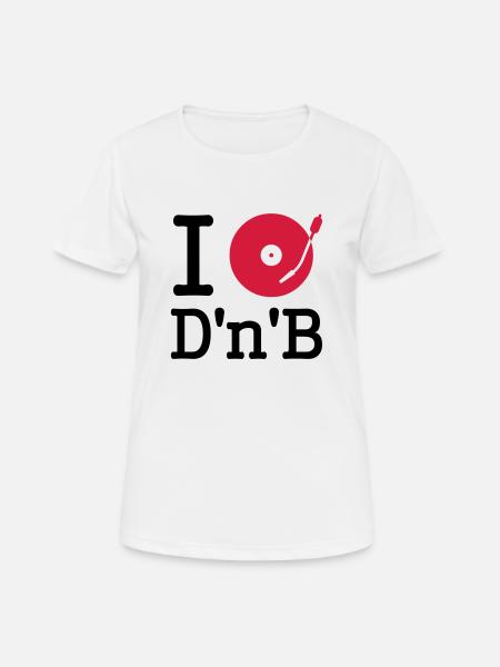 I dj / play / listen to drum and bass - Women's Breathable T-Shirt - white