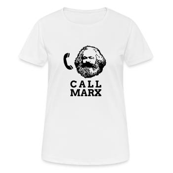 Karl Marx Call Marx Kommunismus Sozialismus - Frauen T-Shirt atmungsaktiv - Weiß - Vorne - AI Model Female 172 dark (172cm)