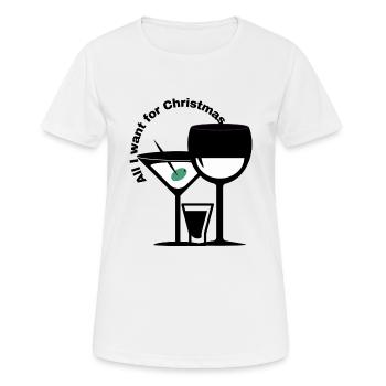 Frohe Weihnachten - Frauen T-Shirt atmungsaktiv - Weiß - Vorne - AI Model Female 172 dark (172cm)