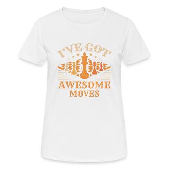 Ich habe tolle Moves - Frauen T-Shirt atmungsaktiv - Weiß - Vorne - AI Model Female 172 dark (172cm)