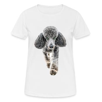 Pudel - Frauen T-Shirt atmungsaktiv - Weiß - Vorne - AI Model Female 172 dark (172cm)