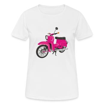 Schwalbe Pink - Frauen T-Shirt atmungsaktiv - Weiß - Vorne - AI Model Female 172 dark (172cm)
